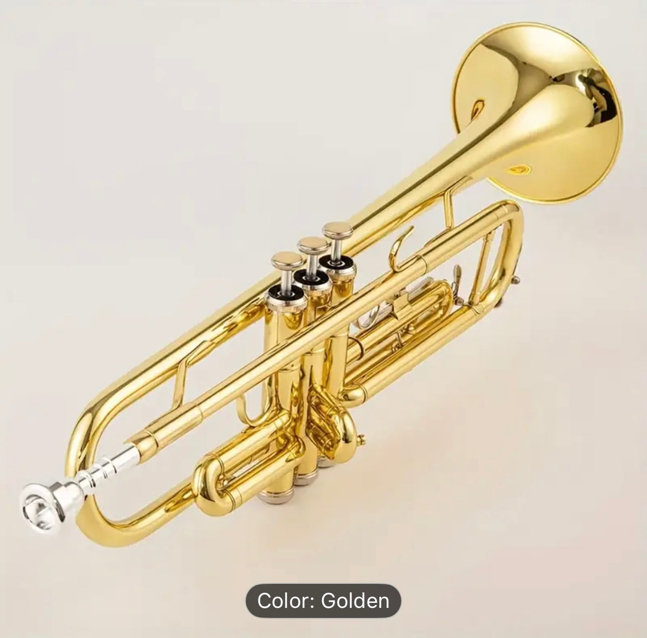 Professional Bb Trumpet – Brass Portable Trumpet with Carry Bag & Cleaning Kit