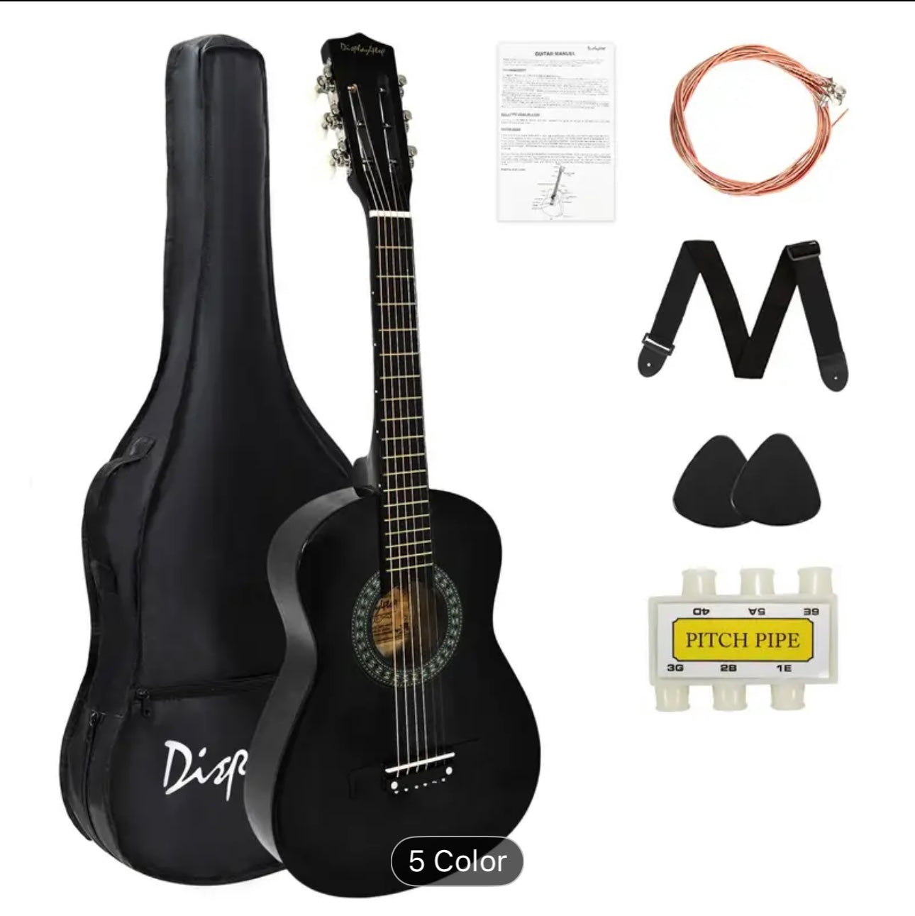 Display4top 1/4 Size Acoustic Guitar – 30” Classic Beginner Guitar for Kids, Students & Music Lovers
