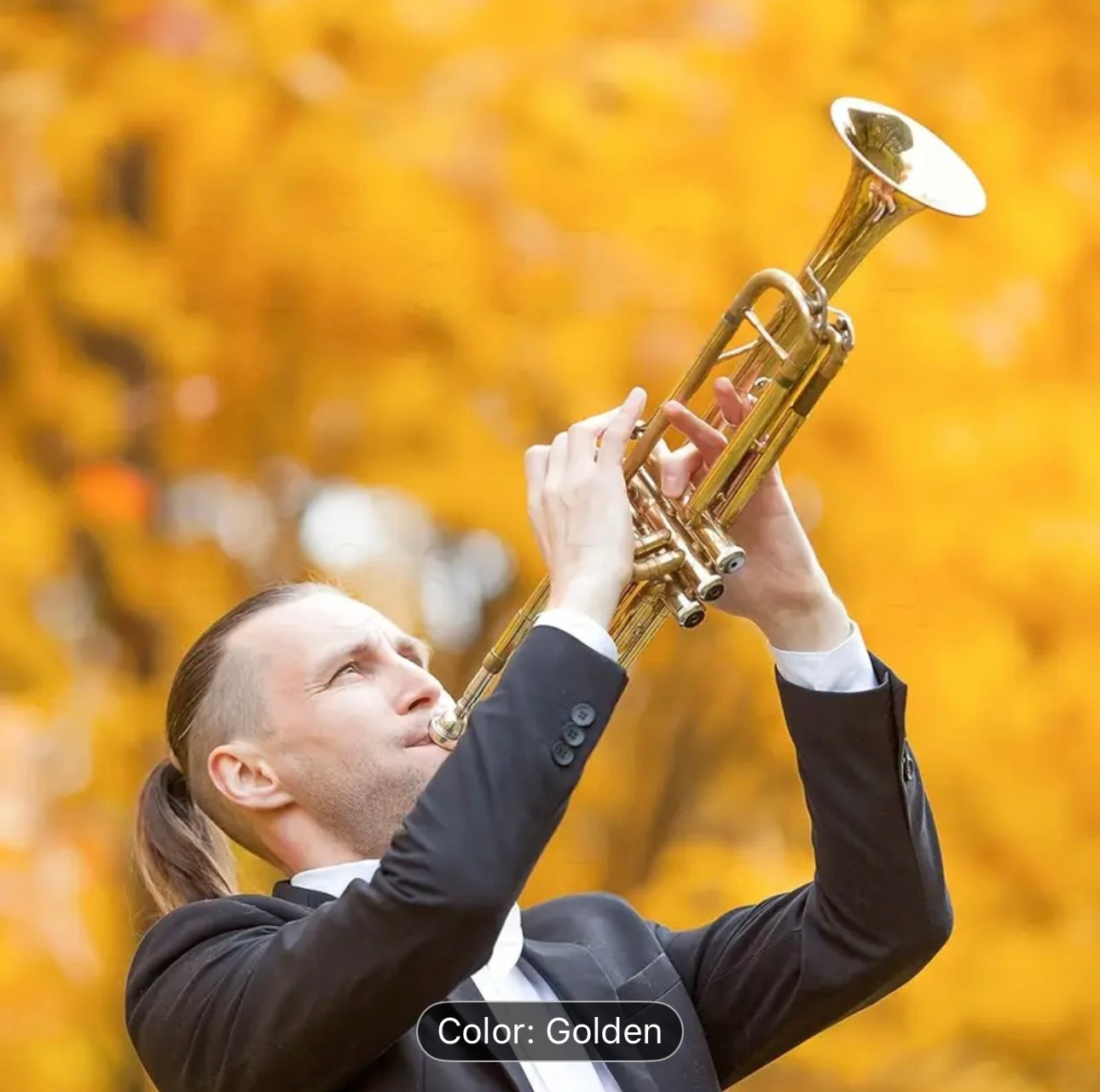 Professional Bb Trumpet – Brass Portable Trumpet with Carry Bag & Cleaning Kit