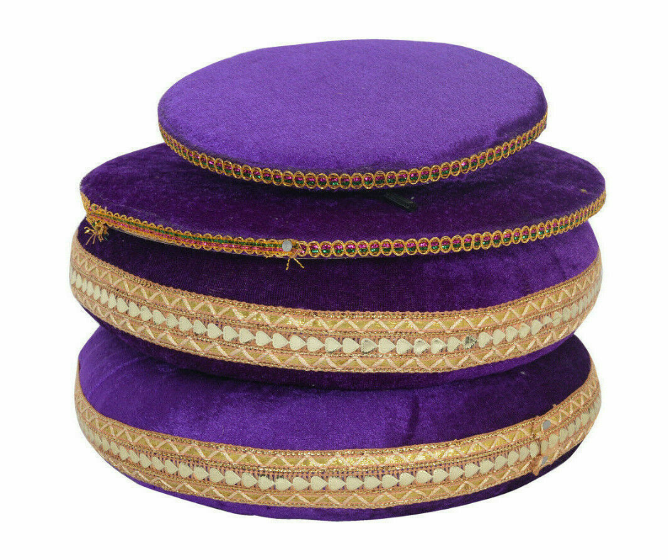"Premium Tabla Ring Cushion Set with Individual Top Covers"