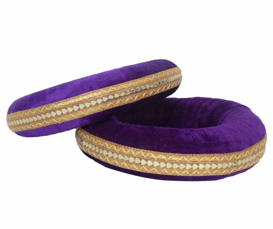 "Premium Tabla Ring Cushion Set with Individual Top Covers"