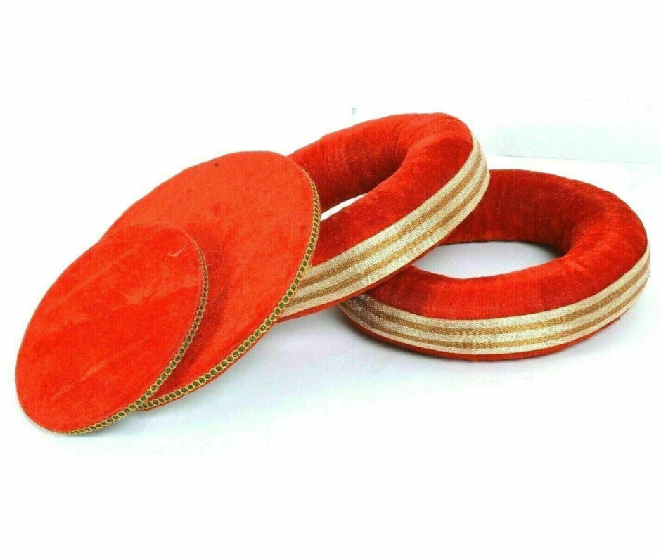 "Premium Tabla Ring Cushion Set with Individual Top Covers"