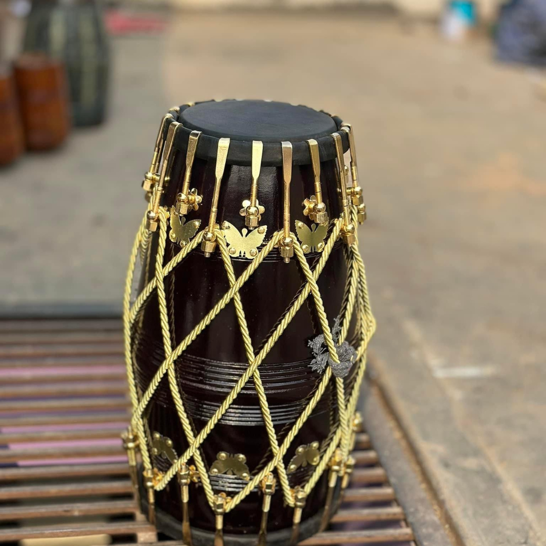 Black Sheesham Wood Professional Dholak