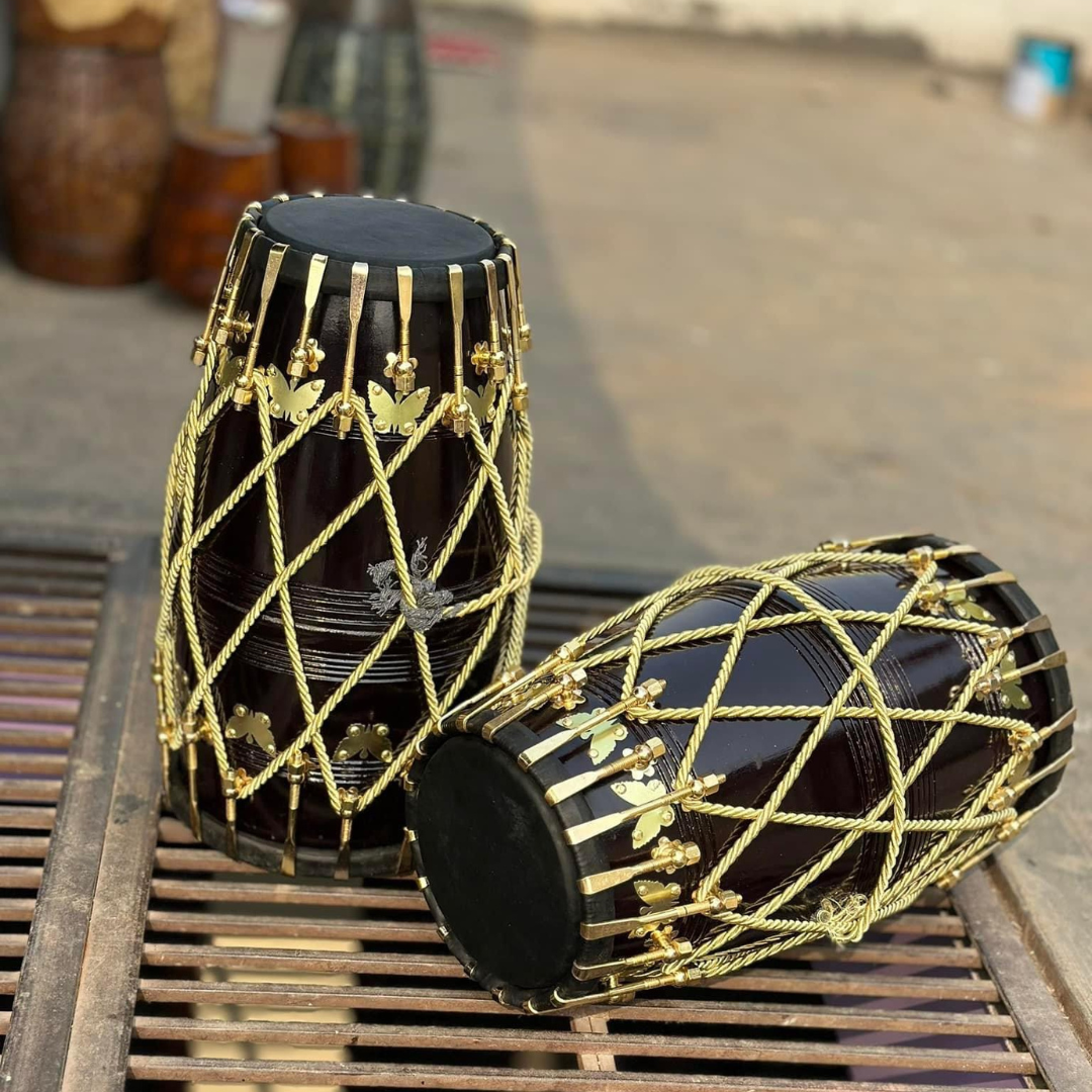 Black Sheesham Wood Professional Dholak