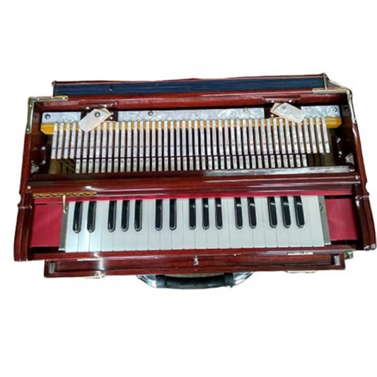 3 3/4 Octave 9 Scale Changer (with Coupler) Box Harmonium, featuring 3 sets of PREMIER STAR Reeds.