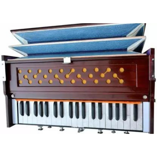 3.25 Octave Hand Pumped Harmonium, complete with a Carry Bag and featuring a Five-Fold Bellow and Bass Reed.