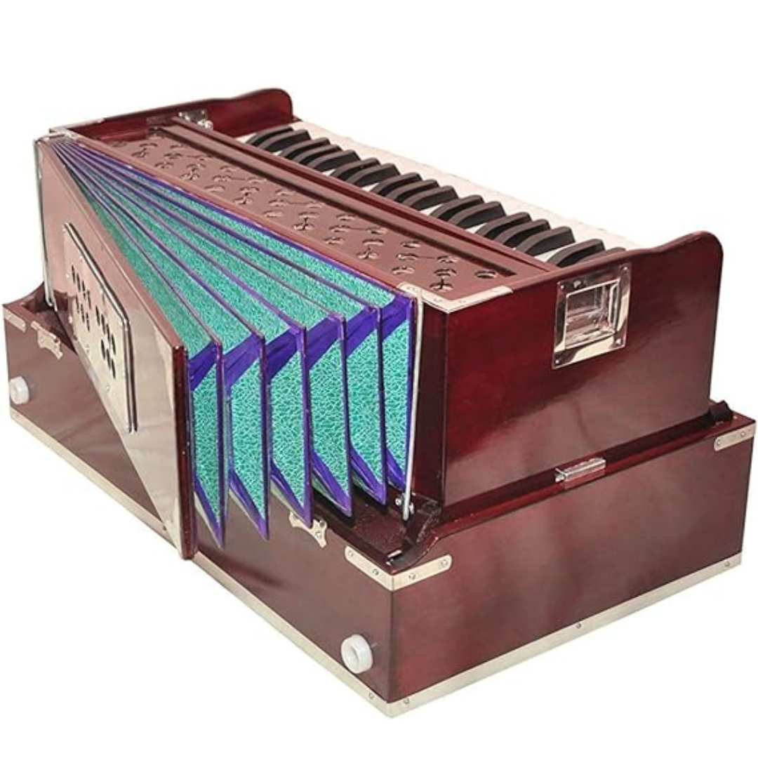 Portable Folding 3.5 Octave 9 Stopper Harmonium with Coupler