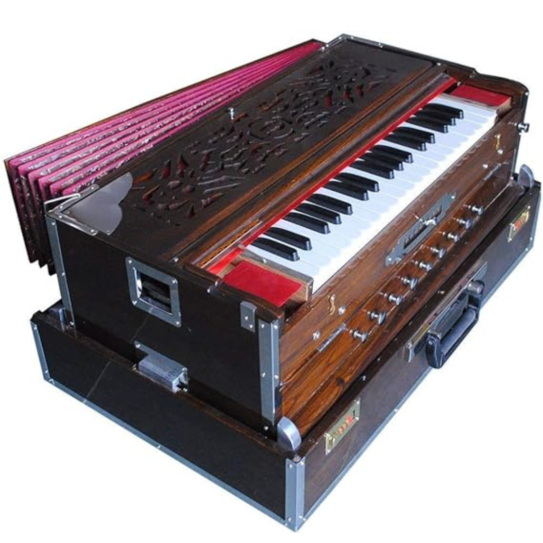3 reed, 9 scale changer, 3.75 octave, dark brown wood color with coupler and Fiber Box
