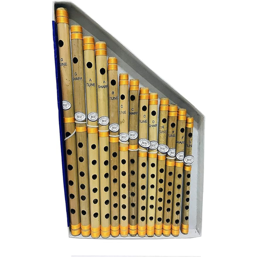 Bamboo Flute Set of 13 multiple Key Tune 7 Holes