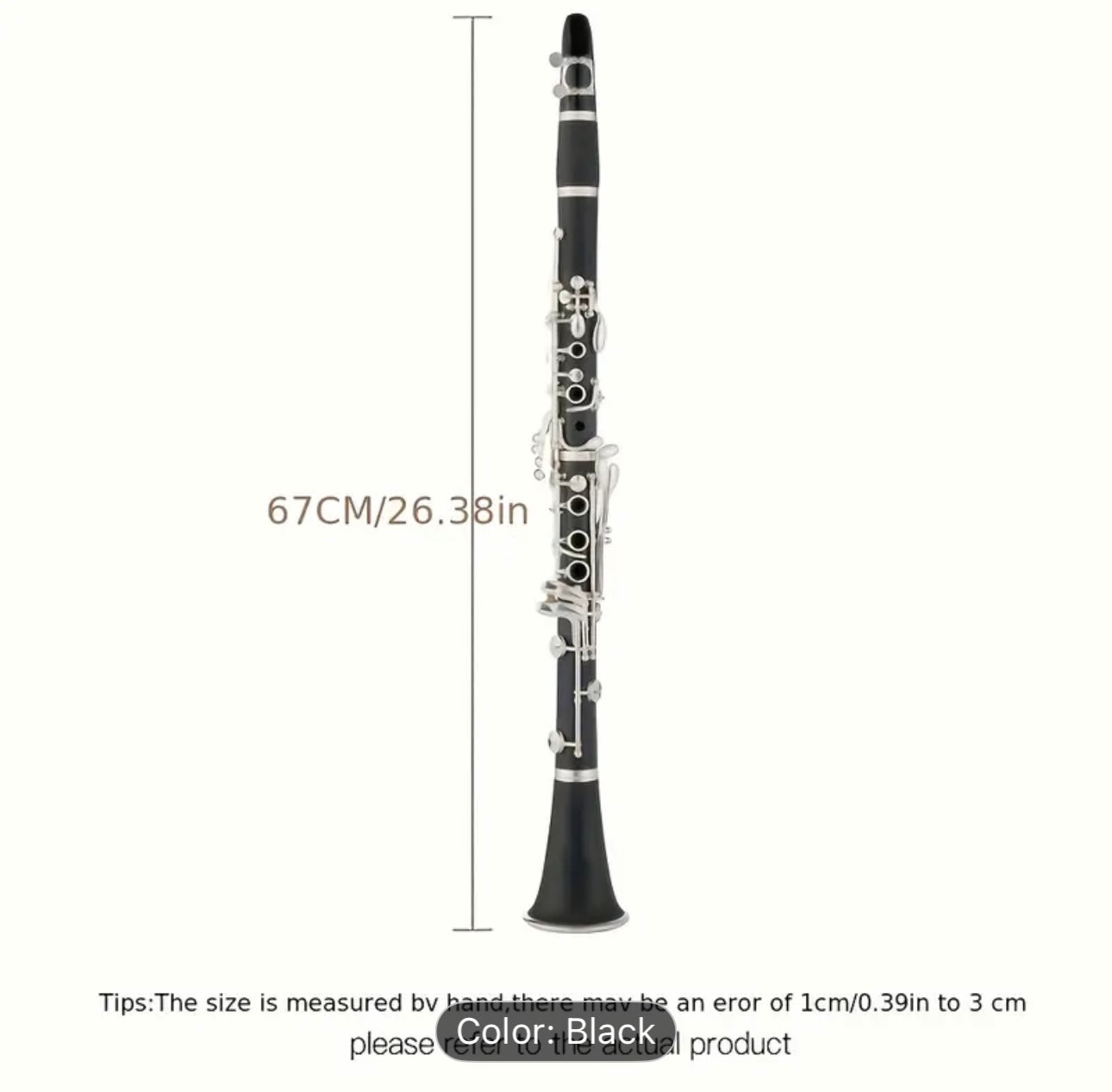Beginner Bb Clarinet Set – 17 Keys, Bakelite Body, Nickel-Plated,