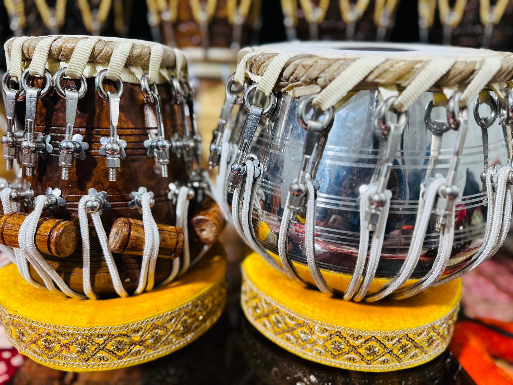 Professional PremiumSteel Nut & Bolt Bayan and Sheesham wood Tabla tuned to any scale as per your wish