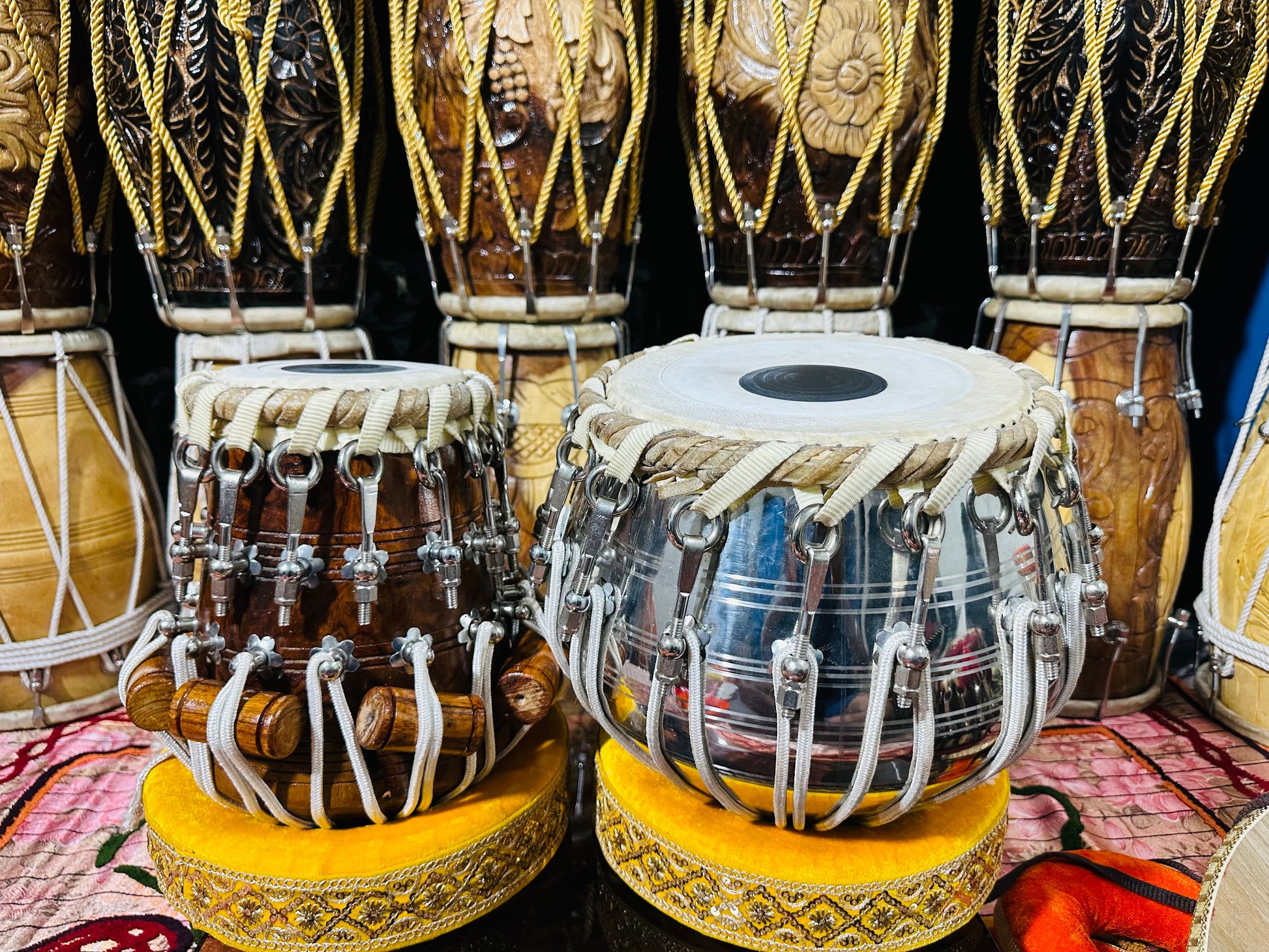Professional PremiumSteel Nut & Bolt Bayan and Sheesham wood Tabla tuned to any scale as per your wish