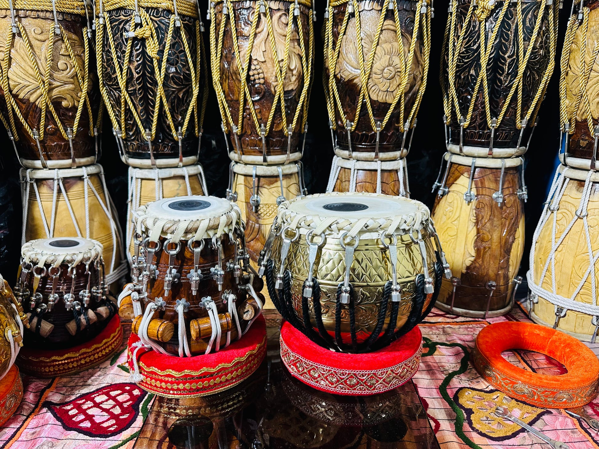 Professional Nut & Bolt Tabla Set | Heavyweight Brass Bayan & Sheesham Wood Dayan |C# , D# ,C ,D ,E