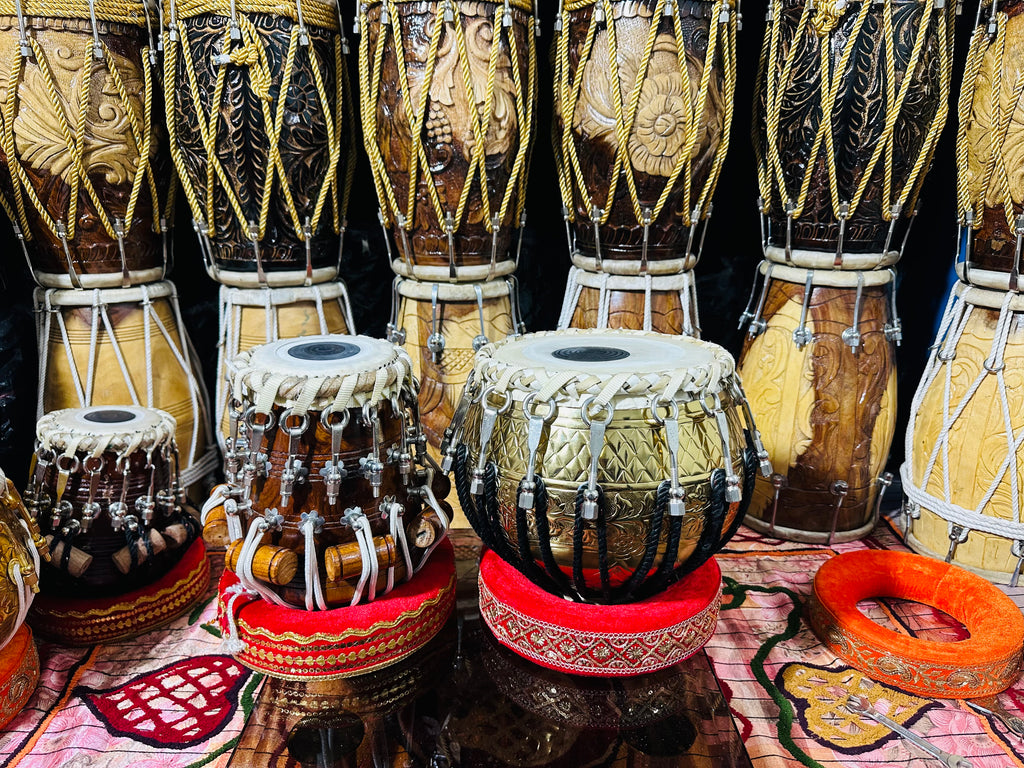 Professional Nut & Bolt Tabla Set | Heavyweight Brass Bayan & Sheesham Wood Dayan |C# , D# ,C ,D ,E