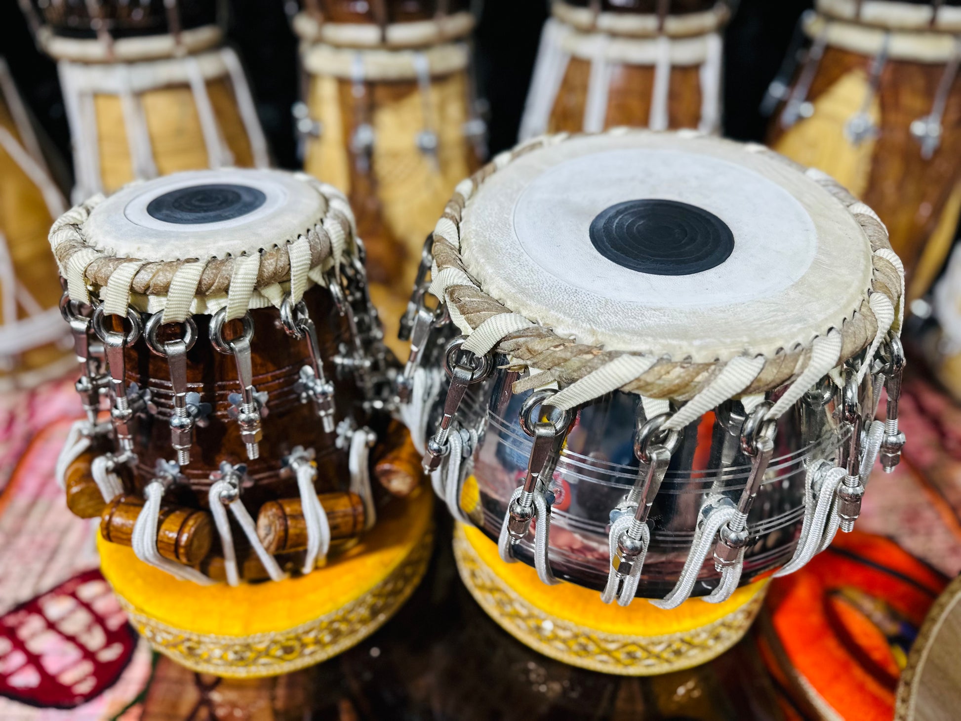 Professional PremiumSteel Nut & Bolt Bayan and Sheesham wood Tabla tuned to any scale as per your wish