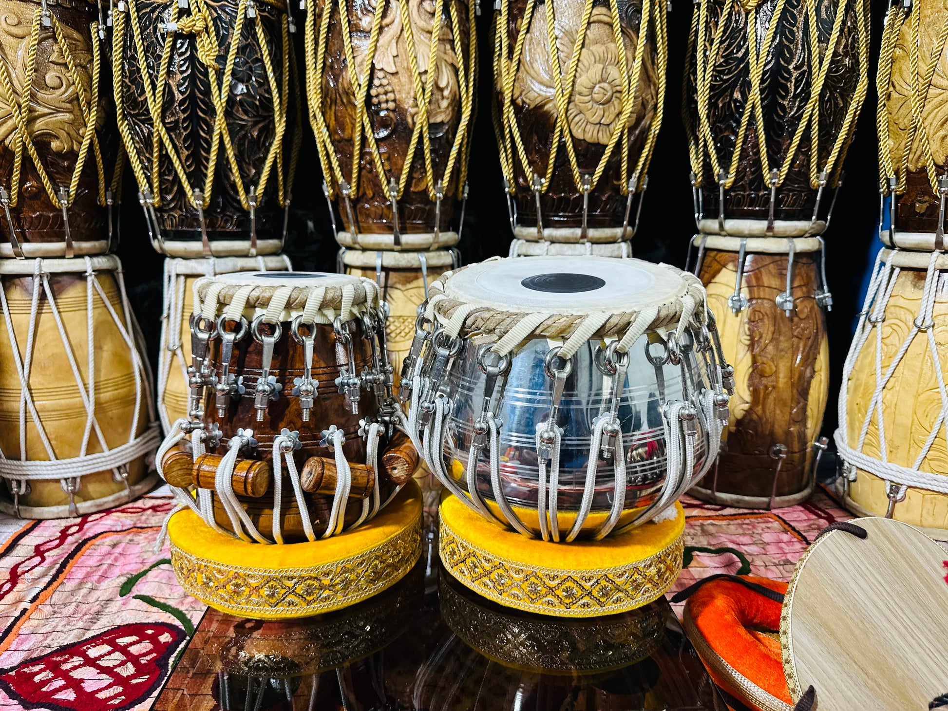 Professional PremiumSteel Nut & Bolt Bayan and Sheesham wood Tabla tuned to any scale as per your wish