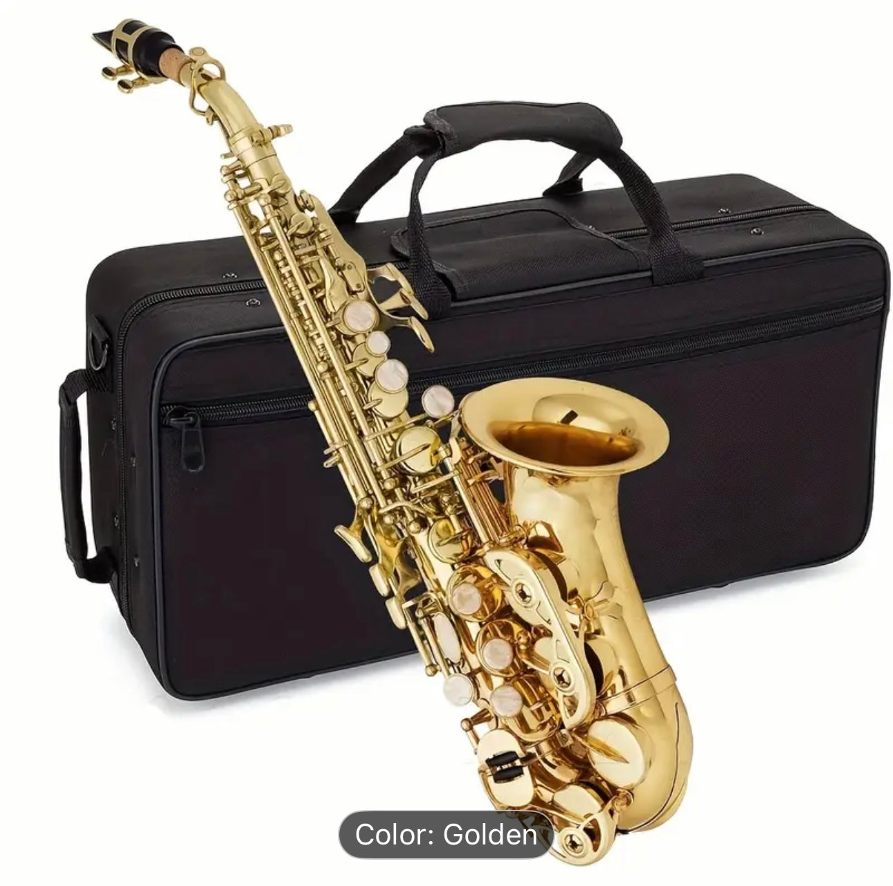 Professional Bb Trumpet – Brass Portable Trumpet with Carry Bag & Cleaning Kit