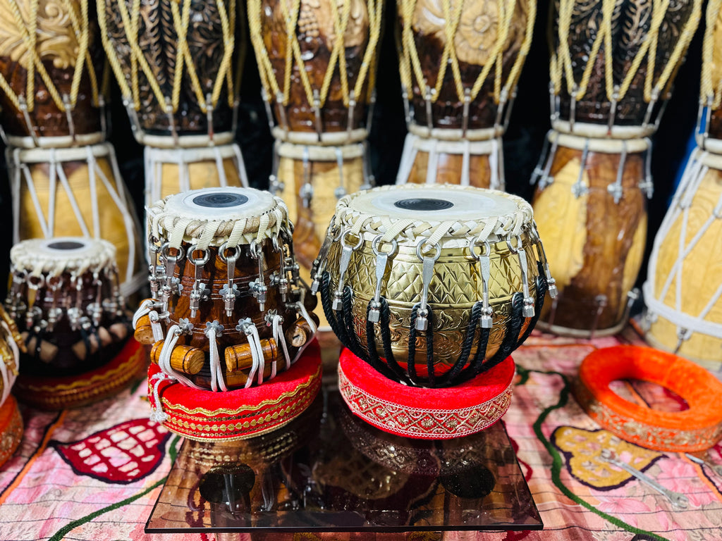 Professional Nut & Bolt Tabla Set | Heavyweight Brass Bayan & Sheesham Wood Dayan |C# , D# ,C ,D ,E