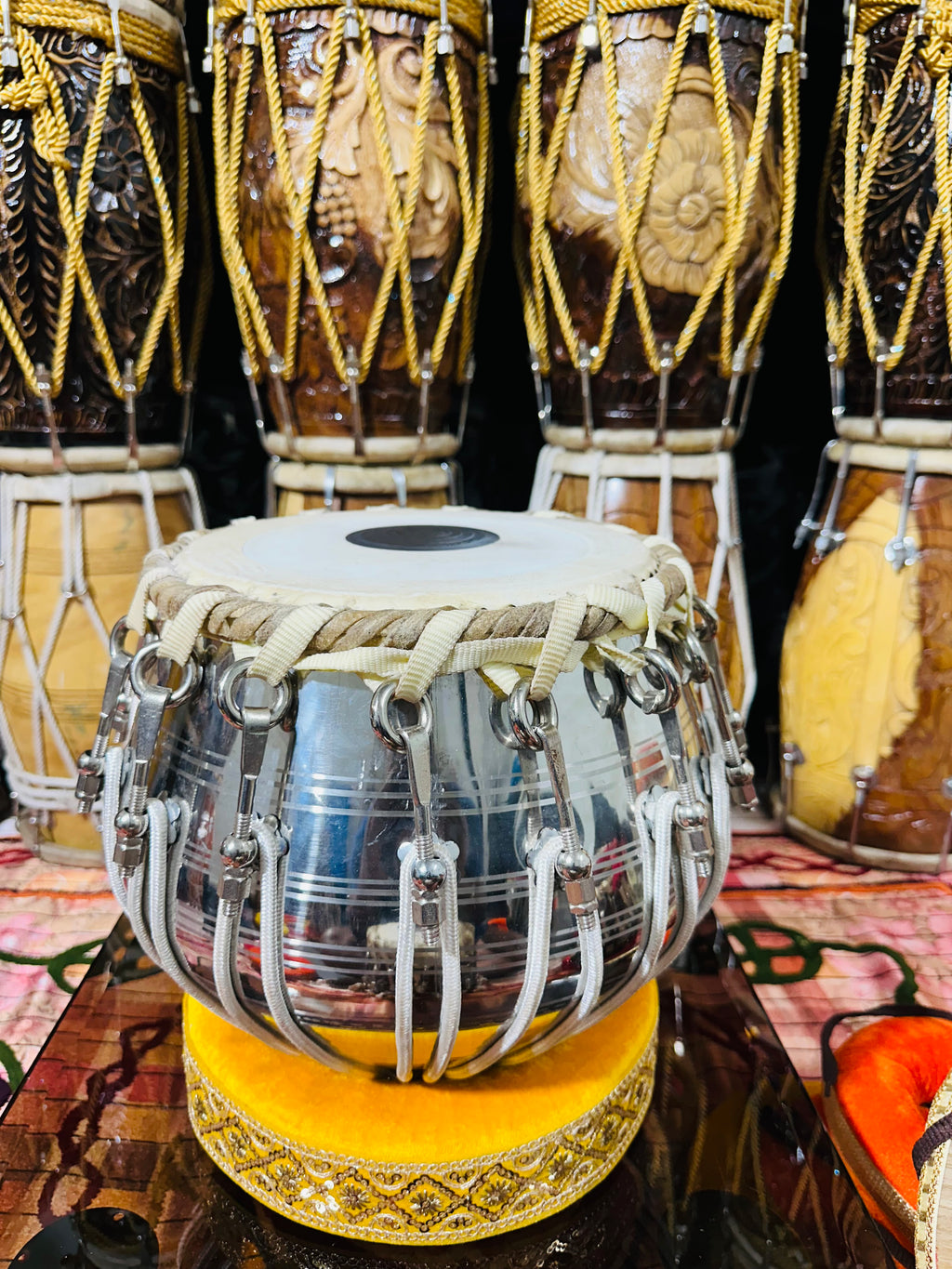 Professional PremiumSteel Nut & Bolt Bayan and Sheesham wood Tabla tuned to any scale as per your wish