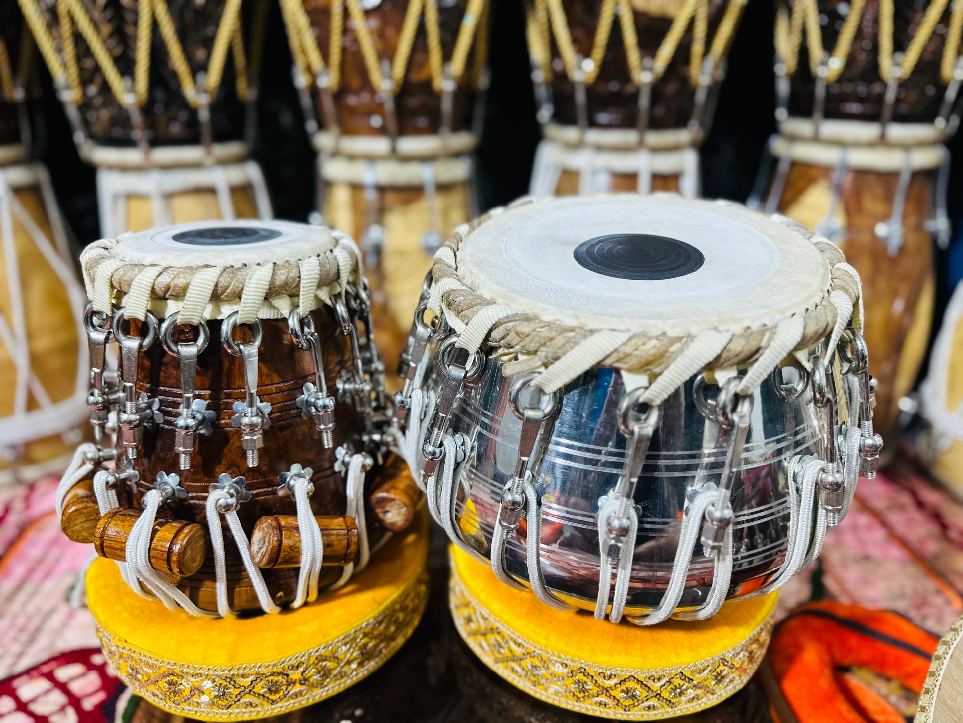 Professional PremiumSteel Nut & Bolt Bayan and Sheesham wood Tabla tuned to any scale as per your wish