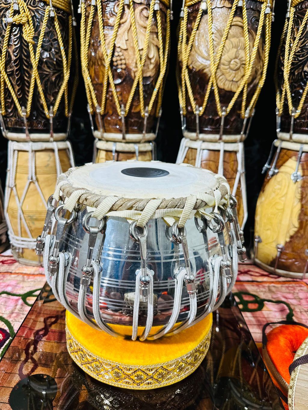 Professional PremiumSteel Nut & Bolt Bayan and Sheesham wood Tabla tuned to any scale as per your wish