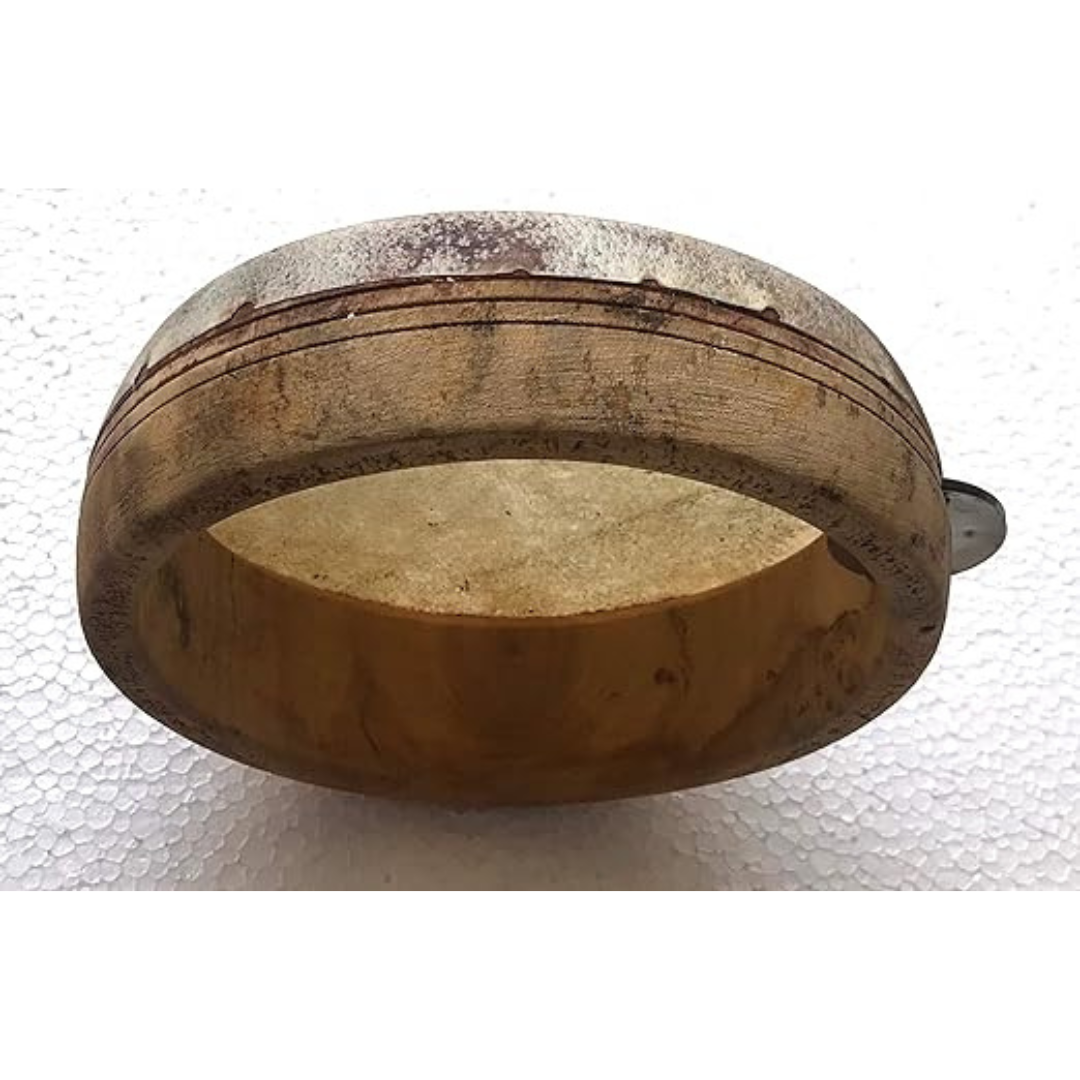 Khanjeera Hand Drum Percussion Dhapli Goat Skin Cover Wooden Professional Khamak