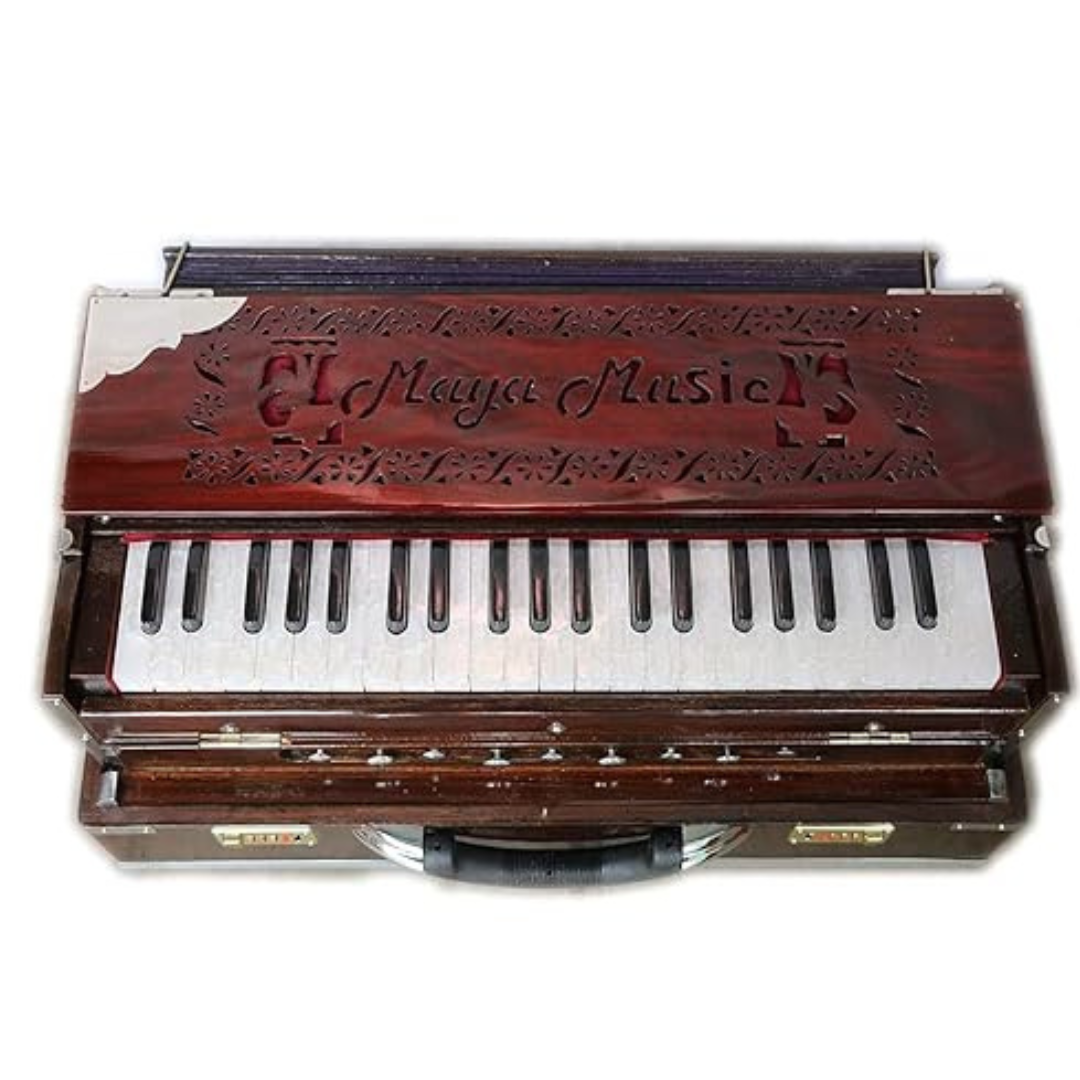 Maya Musicals 3 1/2 Octave Professional Quality Box Harmonium with 2 set of Reeds