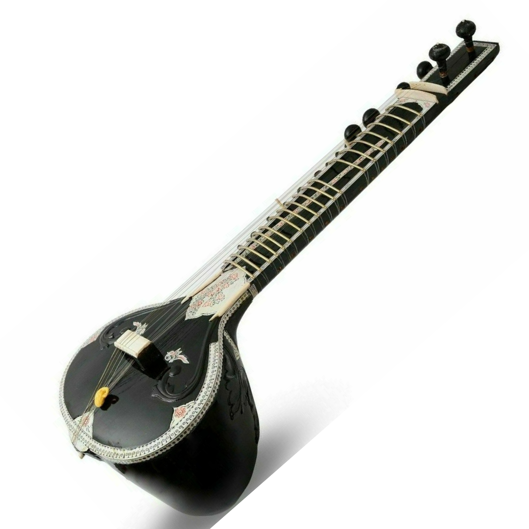 Exquisite Handcrafted Sitar with 7 Primary Strings and 11 or 9 Sympathetic Strings Kharaj Pancham