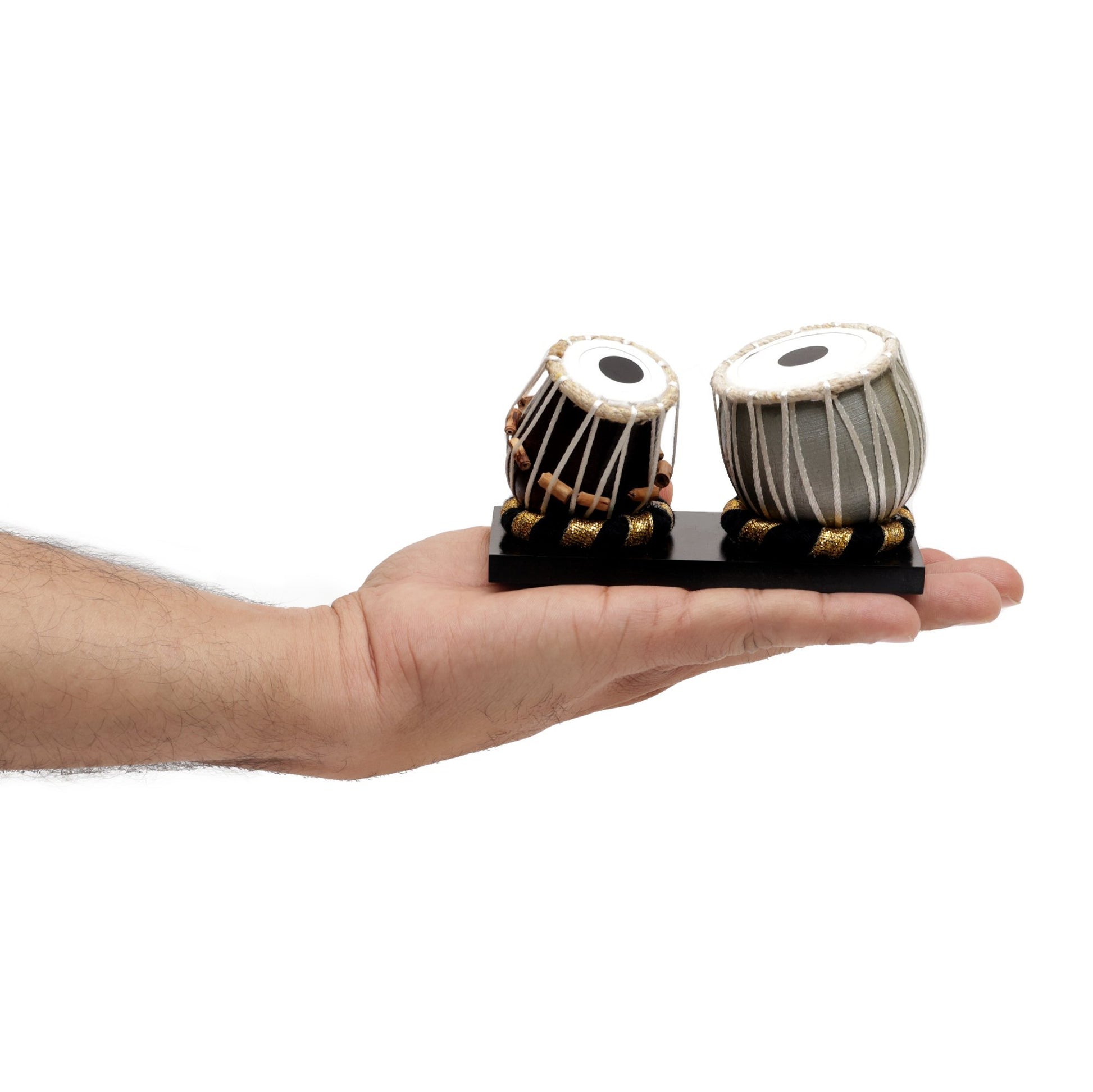 Wooden Miniature Tabla – Decorative Musical Instrument | 2.5 Inch Height | Home Décor Gift